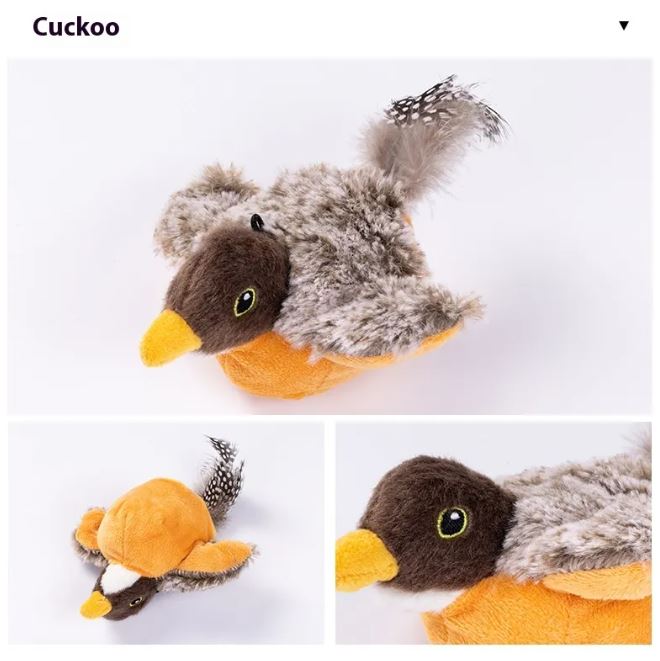 Pajarito Interactivo que Aletea para Gatos (Recargable USB)