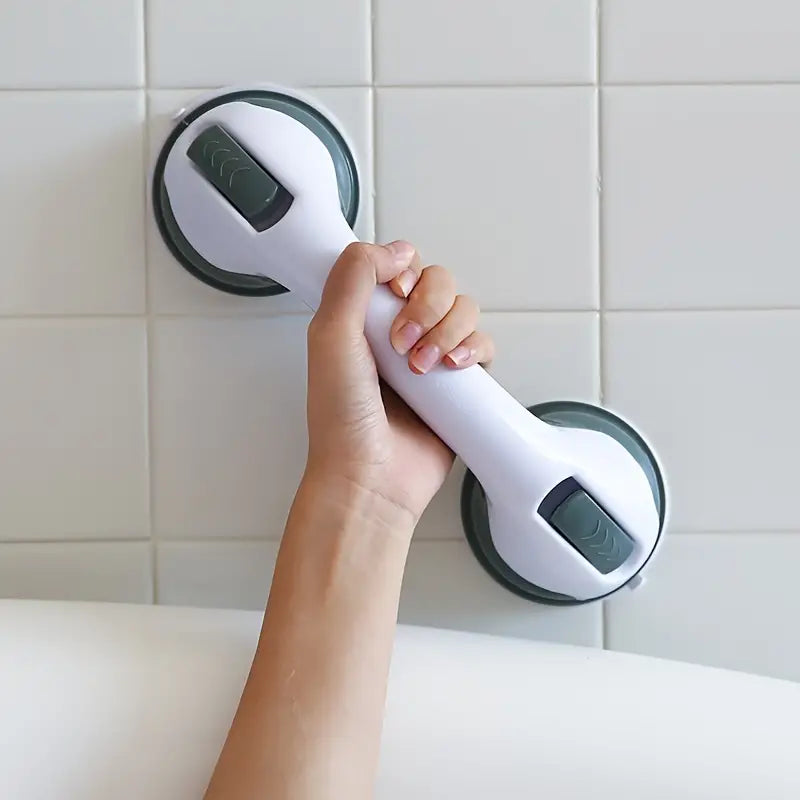 Barra de apoyo para baño Hogar Prime en color verde y blanco