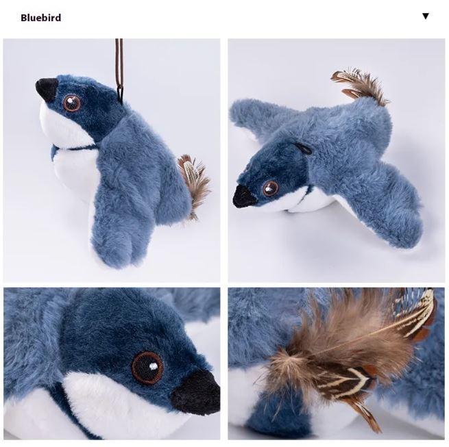 Pajarito Interactivo que Aletea para Gatos (Recargable USB)